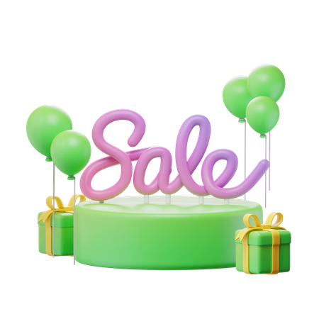 Sale Promotion Podium  3D Icon