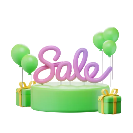 Sale Promotion Podium  3D Icon