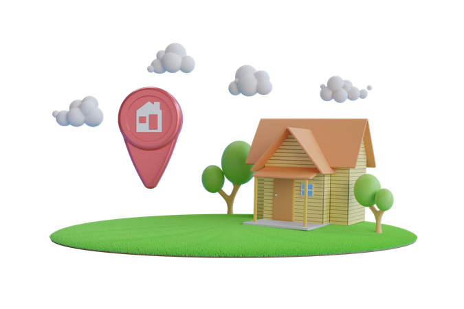 Sale property investment location  3D Icon
