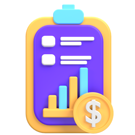 Sale Report  3D Icon