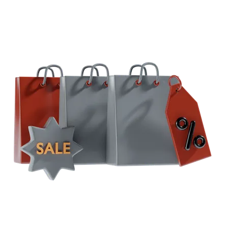 Sale shopping  3D Illustration