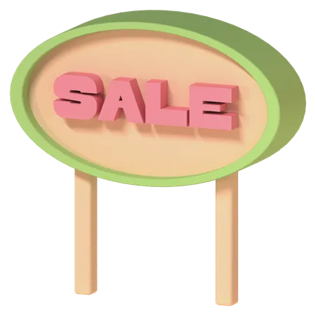 Sale Sign Illustration In 3 D Design 3D Icon