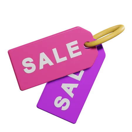 Sale Tag Online Shopping 3 D Icon 3D Illustration