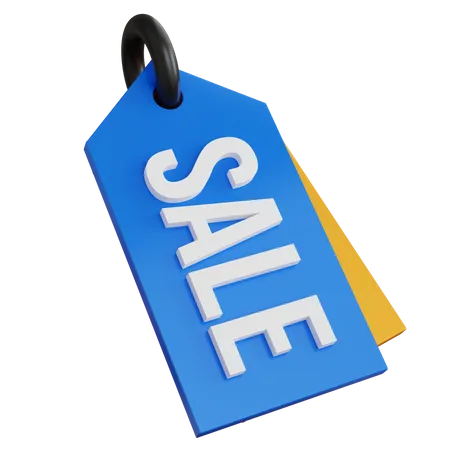 3 D Rendering Sales Tag Isolated 3D Icon
