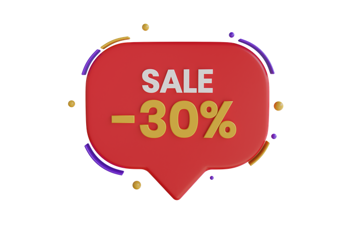Sale up to 30%  3D Icon