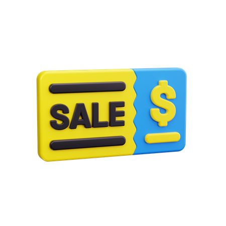 Sale Voucher  3D Icon