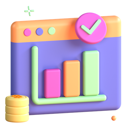 Sales Analytics  3D Icon