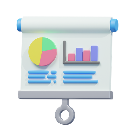 Sales analytics presentation  3D Icon