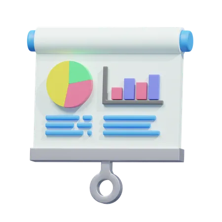 Sales analytics presentation  3D Icon