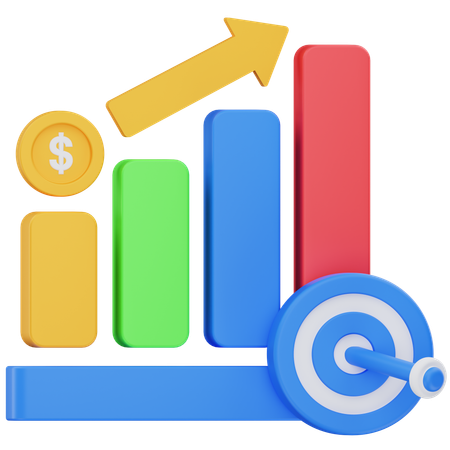 Sales Chart  3D Icon