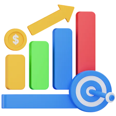 Sales Chart  3D Icon