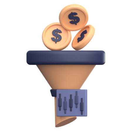 Sales Funnel  3D Icon