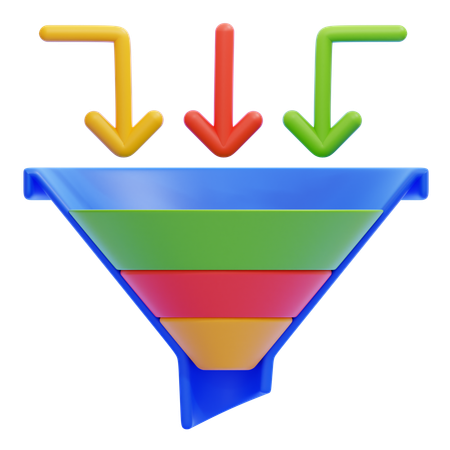 판매 퍼널  3D Icon