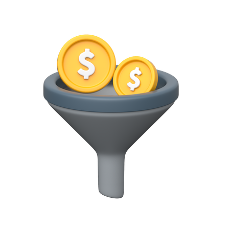 Sales Funnel  3D Icon
