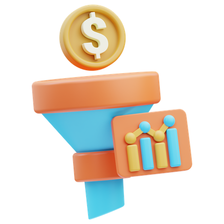 Sales Funnel  3D Icon