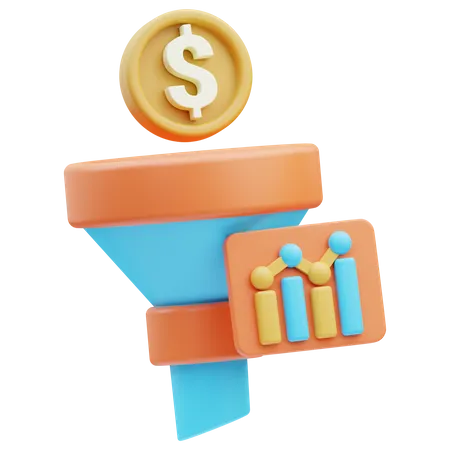 Sales Funnel  3D Icon