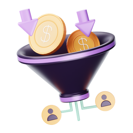 Sales Funnel  3D Icon