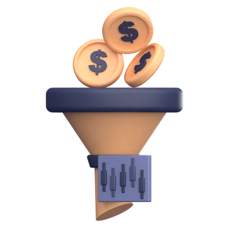 Sales Funnel  3D Icon