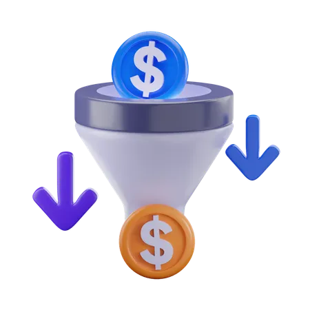 Sales Funnel  3D Icon