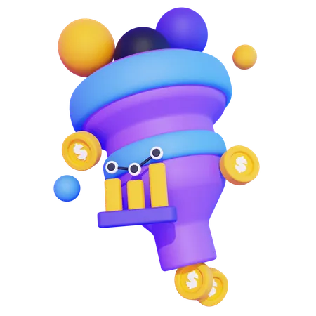 Sales Funnel  3D Icon