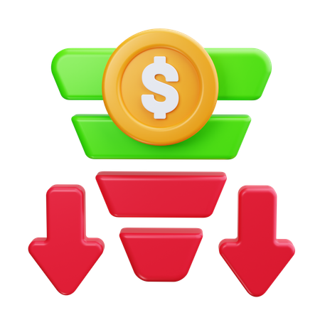 Sales Funnel  3D Icon