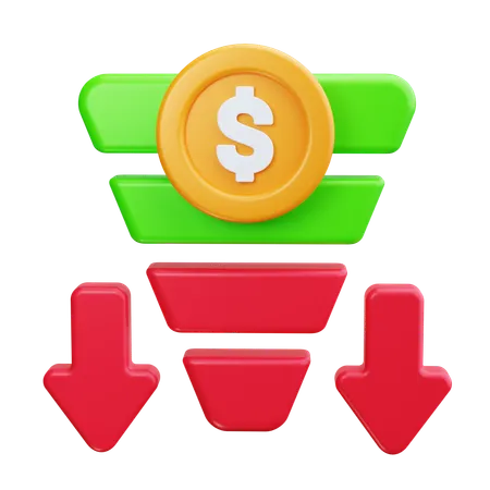 Sales Funnel  3D Icon