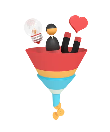 Sales Funnel  3D Icon