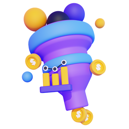 Sales Funnel  3D Icon