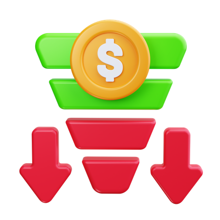 Sales Funnel  3D Icon