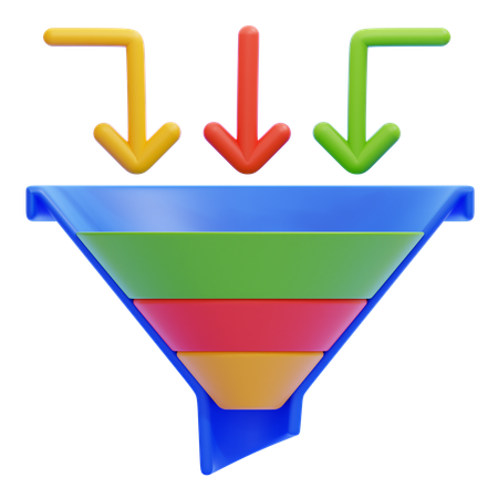 Sales Funnel  3D Icon