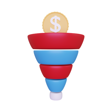Sales Funnel  3D Icon