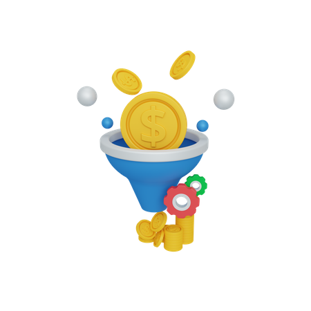 Sales Funnel  3D Icon