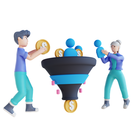 Sales funnel  3D Icon