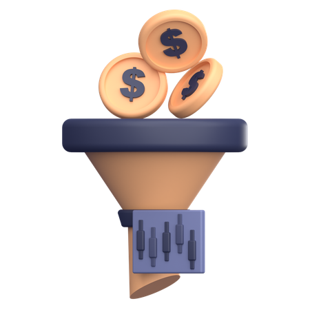 Sales Funnel  3D Icon