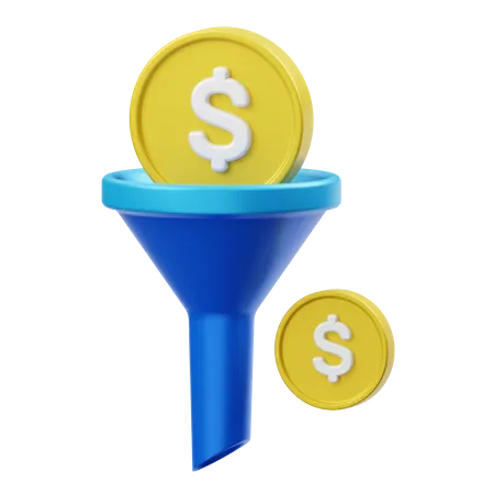 Sales Funnel 3D Illustration
