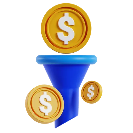 Sales Funnel 3D Icon