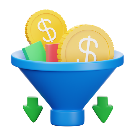 Sales Funnel 3D Icon