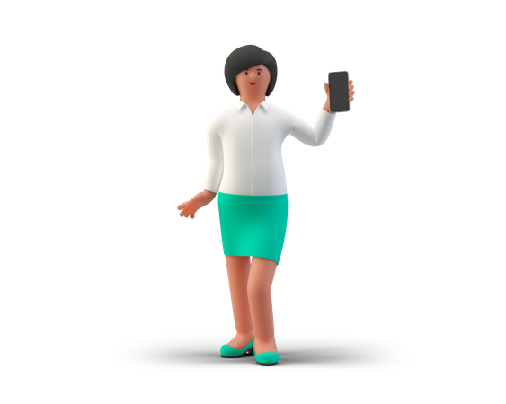 Sales Girl  3D Illustration