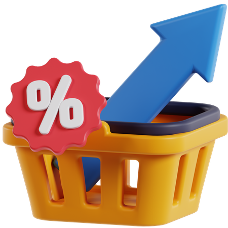 매출 성장  3D Icon