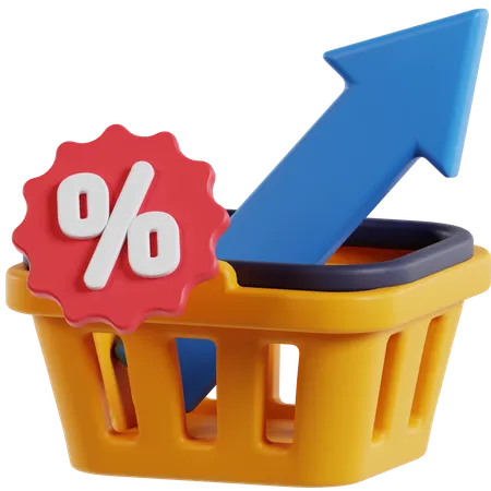 매출 성장  3D Icon