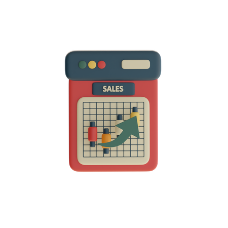 売上成長チャート  3D Icon