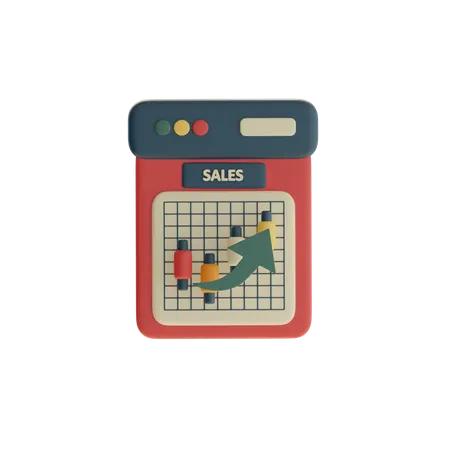 売上成長チャート  3D Icon