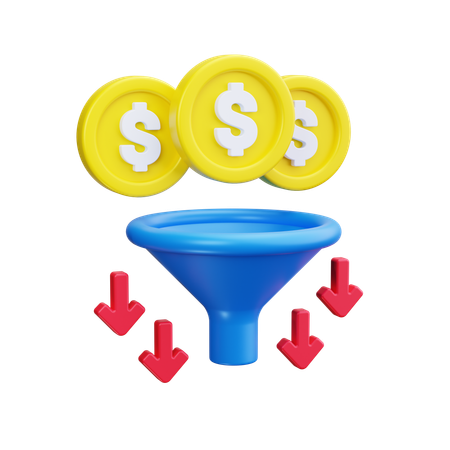 Sales pipeline  3D Icon