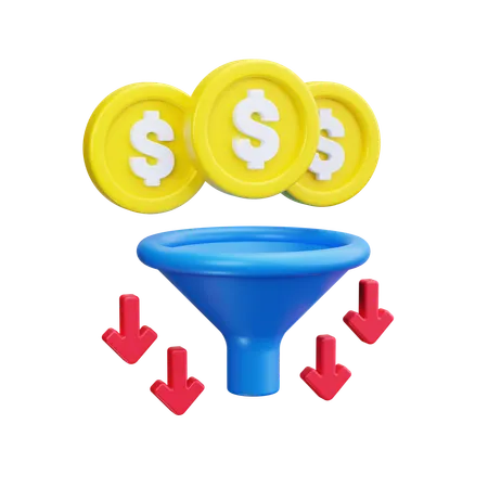 Sales pipeline  3D Icon