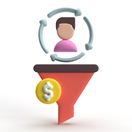 Sales Pipeline  3D Icon