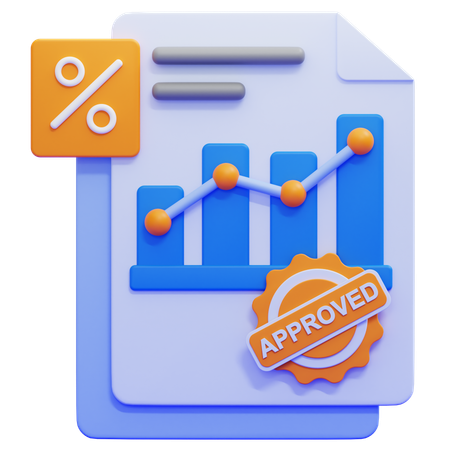 Sales Report  3D Icon