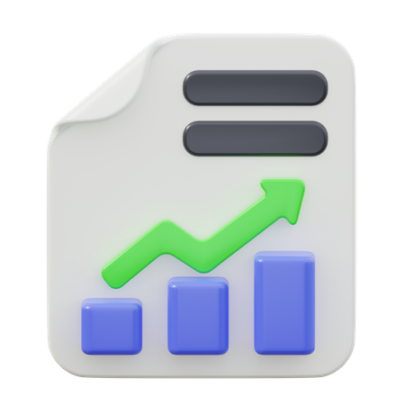 Sales Report  3D Icon