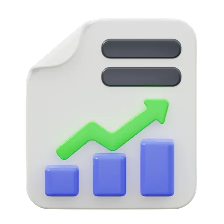 Sales Report  3D Icon