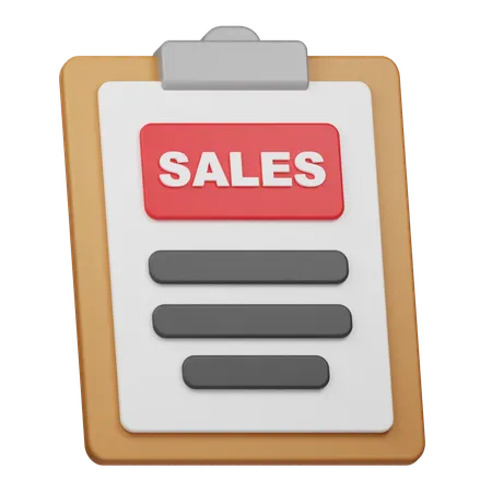 Sales Report  3D Icon