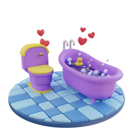 Salle de bain  3D Illustration